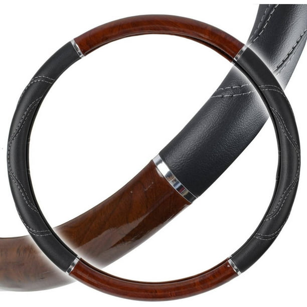 Motor Trend Premium 18" Inch HeavyDuty Truck Wooden Steering Wheel