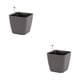 thumbnail image 4 of Maceta de resina Matsuzay para jardín color gris 14*13*10.5 2Conjunto, 4 of 6
