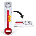 thumbnail image 2 of Fundraising Thermometer Chart Goal Tracker | Dry Erase Goal Setting Wall Mounted Thermometer | Giant Sales Goal Board with Pull-Through Ribbon Progress Tracker (46â€ x 12â€) by ORCA, 2 of 4