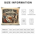 thumbnail image 6 of Music Lovers Training Course Classroom Guitar Music English Linen Square Throw Waist Pillow Case Decorative Cushion Cover Pillowcase Sofa, 6 of 6