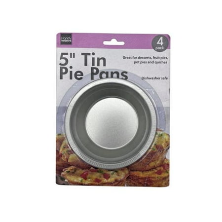 

Kole Imports GE766-8 5 in. Tin Pie Pans Pack of 4 - Case of 8