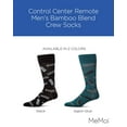 thumbnail image 2 of MeMoi Control Center Remote Men's Bamboo Blend Crew Socks - Mens - Male, 10-13, Black, 2 of 10