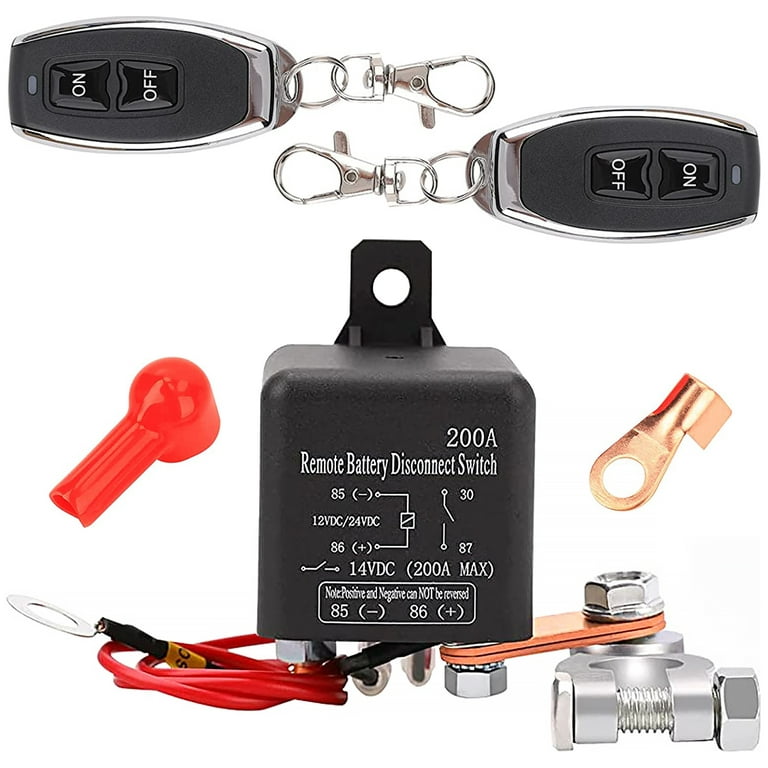 12V 250 Amps Remote Battery Disconnect Switch for Vehicles - Anti-Theft,  Battery