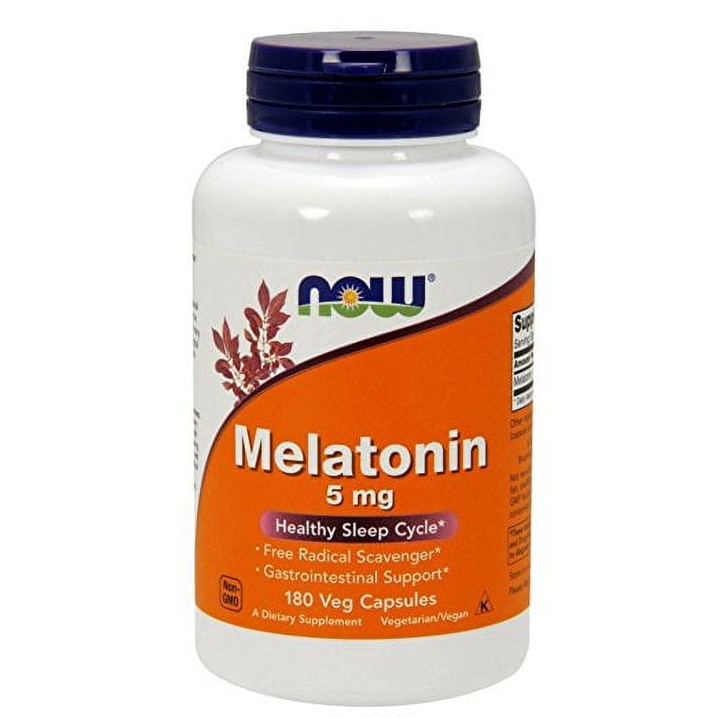 Now Foods - Melatonin 5 mg 180 Vcaps (Pack of 2)