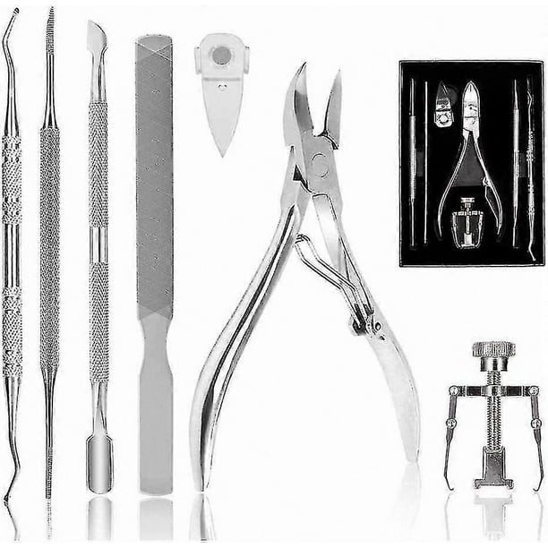 7-Piece Stainless Steel Pedicure and Nail Clippers Kit for Professional Use