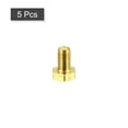 thumbnail image 3 of Unique Bargains Brass Hex Bolts, M6x10mm 5 Pack Fully Thread Grade 4.8 Machine Screws, 3 of 4