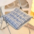 thumbnail image 1 of Yhmxh Cojín cuadrado a cuadros con lazos para silla, cojín grueso para exteriores con capitoné, almohada de suelo suave y transpirable, almohadilla antideslizante para silla de comedor, silla de of, 1 of 5