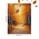 thumbnail image 3 of Qisvanset Framed Canvas Wall Art 12x16 Inch Golden Forest Path Autumn Rustic Oil Painting Art, 3 of 5