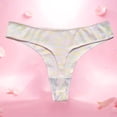 thumbnail image 4 of IFNWSV Womens Thong Underwear Low Rise Ribbed Breathable Stretch Panties for Women Comfort Fit Daily Wear Pink M, 4 of 5
