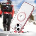 thumbnail image 2 of Compatible iPhone 14 Plus 6.7 Inch 2022 Magnetic Clear Case, Electroplated Soft Slim Clear TPU Back Case, [No Yellowing] [Military Drop Protection] Tempered Screen Protector (Pink), 2 of 6