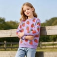 thumbnail image 6 of YUANxueke Girls Sweatshirts Casual Pullover Crewneck Winter Long Sleeve Tops Shirts Clothes,Purple,1-2 Years, 6 of 8