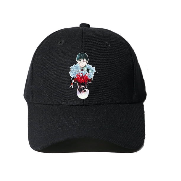 Gorra de béisbol de algodón Tokyo Ghouls negra para hombre