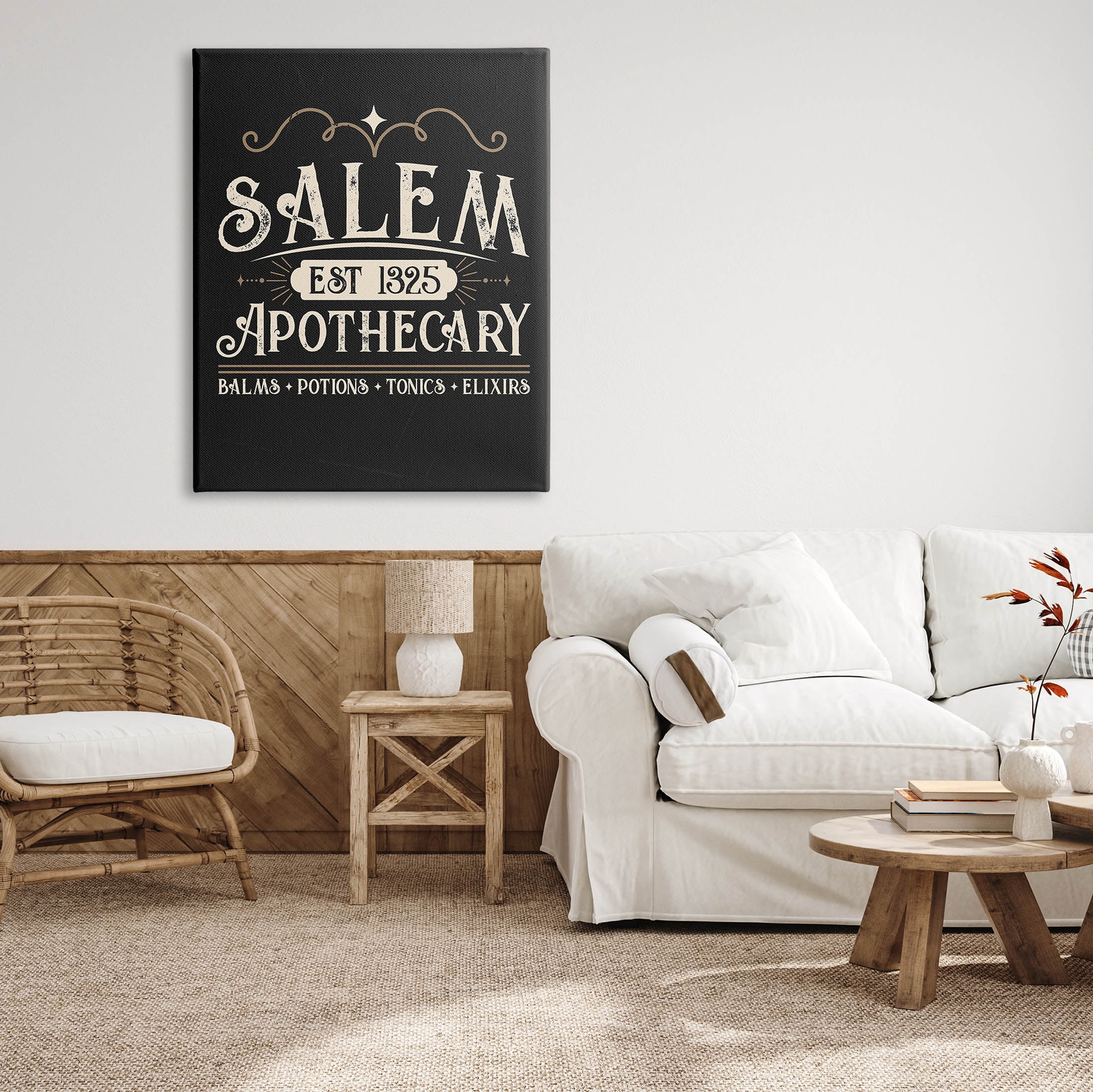 Stupell Industries Salem Apothecary Vintage Sign Graphic Art Gallery Wrapped Canvas Print Wall Art, Design by Angela Nickeas