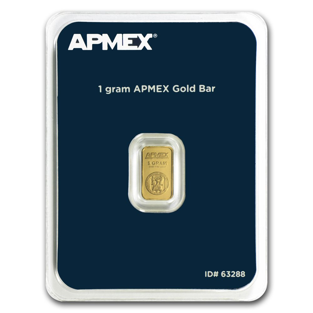 APMEX 1 gram Gold Bar APMEX (In TEP Package)