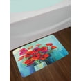 thumbnail image 2 of Impressionist Bath Mat, Floral Painting Colorful Bouquet of Poppy Flowers in Vase, Plush Bathroom Decor Mat with Non Slip Backing, 29.5" X 17.5", Multicolor, by Ambesonne, 2 of 2