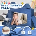 thumbnail image 6 of Magic Union 12Pcs Modular Kids and Toddler Versatile Play Couch,Child Convertible Folding Sponge Cushion Building Fort Sofa for Playroom Bedroom,Gifts for Kids,Blue, 6 of 8