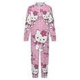 thumbnail image 4 of Hello Kitty Hooded Union Suit Pajama Soft Comfy PJs Sleepwear, 4 of 7