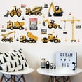 thumbnail image 2 of Construction Vehicles Wall Stickers Trucks Excavator Tractor Wall Decals Kids Bedroom Boys Room Playroom Wall Decor, 2 of 8