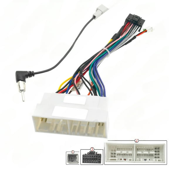 Applicable to 16-22 Kia/Hyundai 16P low-end modification line Android navigation power line audio large screen tail line
