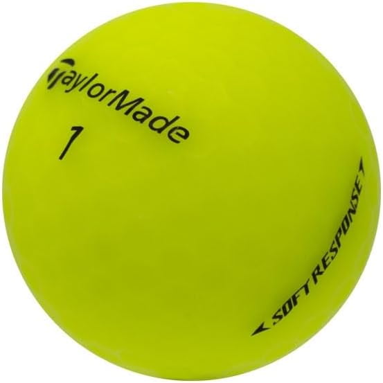 Pre-Owned TaylorMade Soft Response Yellow Golf Balls, Mint / AAAAA Condition, 12 Pack
