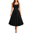 thumbnail image 6 of QATAINLAV Medieval Renaissance Dress for Halloween Womens Sleeveless Corset Dress Victorian Bridesmaid Costume Black L, 6 of 8