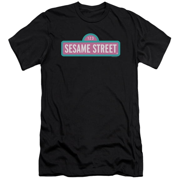 Sesame Street Alt Logo S/S Adult 30/1 T-Shirt Black