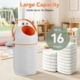 thumbnail image 3 of Tall Diaper Pail, 15L Capacity Odor-Sealing Flap, Holds Up to 16 Diapers for Nursery, 3 of 9