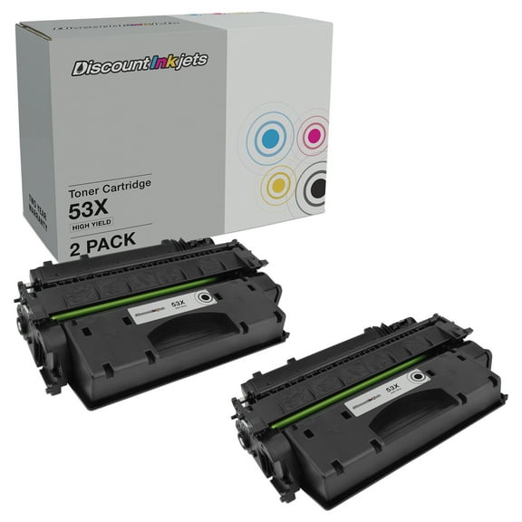 DI Toner Cartridge Replacement for HP 53X Q7553X High Yield (B, 2-pack) Compatible with HP LaserJet: M2727 MFP, M2727nf MFP, M2727nfs MFP, P2015, P2015d, P2015dn, P2015x