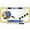 Gold - Style 1, variant on [Officially Licensed Product] - USAF - U.S. Air Force Retired - Domed Custom-Made Personalized Narrow (Thin) Top 4 Hole Metal Car License Plate Frame with Free caps - Chrome Frame (Qty: 1)