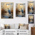 thumbnail image 4 of Designart "Heron Morning Stroll Painting III" Animals Canvas Print, 4 of 5