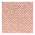 thumbnail image 3 of Unique Loom Trellis Shag Collection Area Rug - Ruth (7' 10" Square Light Pink/Ivory), 3 of 11