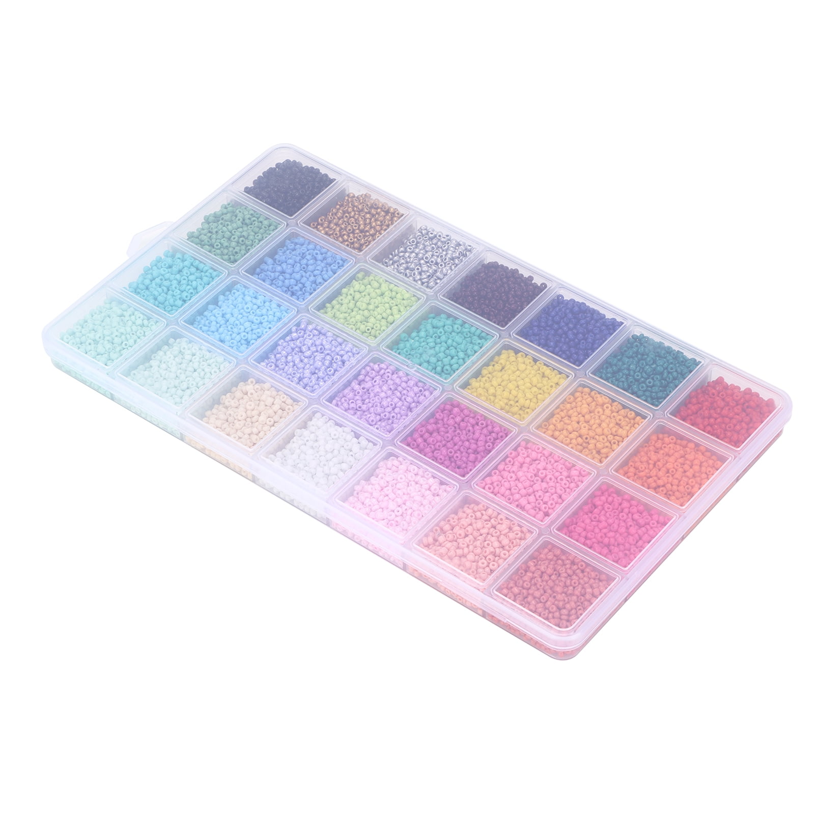 Mgaxyff Bracelet Beads,14000Pcs Bracelet Beads 28 Colors 2mm Glass Seed Beads for Jewelry Making  Art,Glass Seed Beads