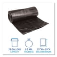 thumbnail image 2 of Low-Density Waste Can Liners, 33 Gal, 0.5 Mil, 33" X 39", Black, 200/carton | Bundle of 2 Cartons, 2 of 4