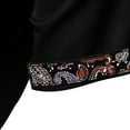 thumbnail image 6 of WREESH Men's Button Down Shirts Casual Fashion Short Sleeve with Turn Down Collar and Paisley Print Black, 6 of 9