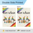 thumbnail image 5 of Love is Love Gnome Garden Flag Gay Lesbian LGBT Pansexual Garden Flags 12.5x18 Double Sided Vertical Burlap Outdoor Yard Flag Pride Month Decor, 5 of 6
