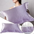 thumbnail image 2 of Clearance! Solid Color Faux Silk Pillowcase Silk No Zipper Envelope Pillow Pillow Cover, 2 of 7
