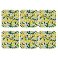 thumbnail image 2 of Bingfone Vintage Lemon1 Leather Drinks Coasters With Set Of 6,Suitable For Home Kitchen,Coffee Cup Coasters Home Gift, 2 of 9
