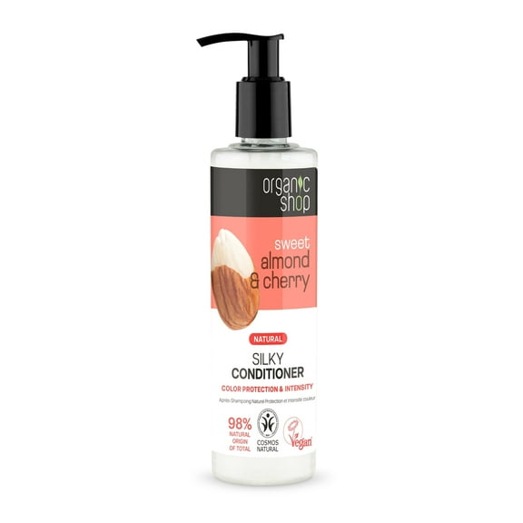 Organic Shop Almond & Cherry Deep Conditioner, Hydrate Moisturizing Restorer, Softens and Deeply Hydrates Dry Hair, Paraben-Free, Sulfate-Free Surfactants. 100% Vegan - Organic