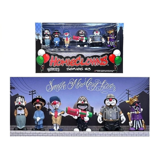 Set de figuras HomieClowns Series 3 Homies de 2 pulgadas y 6 piezas