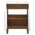 thumbnail image 3 of Modway Render Modern Style Wood Bathroom Vanity in White/Walnut, 3 of 4