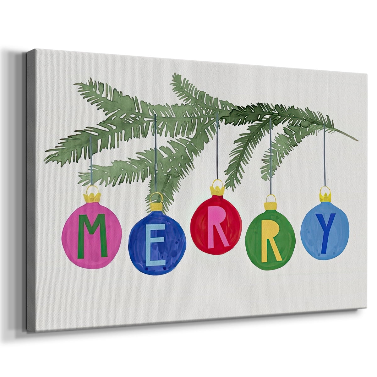 Colorful Christmas Collection A- Gallery Wrapped Canvas