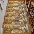 thumbnail image 2 of Fall Wolf Non-Slip Stair Treads for Wooden Steps, 7 Pack 8x30 Inches Carpet Stair Mats with Adhesive Backing, Noise-Reducing Step Covers for Indoor Stairs, Easy to Install & Residue-Free, 2 of 7