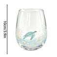 thumbnail image 2 of Sea Life Printed Stemless Wine Glass, Clear Reusable Glass Tumbler for Wine, Iced Coffee, Beach Party & Home Gathering, 2 of 4