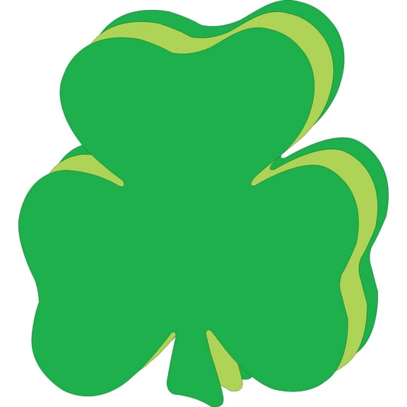SHAPES ETC. Assorted Green Shamrock Assorted Color Super Cut-Outs- 8” x 9”