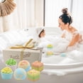 thumbnail image 5 of 6PCs Dessert Theme Bath Bombs Gift Box Set,Handmade Mega Bubble Bathbombs for Women,Natural Sea Salt Bath Ball Gift Set for Birthday Christmas Gifting, 5 of 5