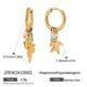 thumbnail image 3 of Modern Marine Jewelry Hammered Conch Starfish Earrings With Crushed Pearls Stainless Steel Lightweight Dangle Design Multicolor, 3 of 4