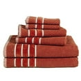 thumbnail image 3 of Bedford Home 67A-74193 Home 100 Percent Cotton Rice Weave 6 Piece Towel Set - Brick, 3 of 3