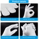 thumbnail image 4 of 5 pares de guantes hidratantes para usar durante la noche, guantes de algodón para manos secas y con eccema, guantes de algodón blancos para hombres y mujeres, talla única., 4 of 8