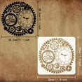 thumbnail image 2 of Gear Circle Painting Stencil 11.8x11.8 inch Reusable Cyborgpunk Clock Pattern Drawing Template DIY Vintage Clock Decoration Stencil for Painting on Wood Wall Fabric Paper Furniture 1 pc, 2 of 7