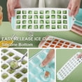 thumbnail image 3 of 2 Pack Easy-Release Mini Ice Trays for Freezer with Lid,Stackable Ice Mold for Iced Coffee Whiskey Beverages Cocktails - green, 3 of 5
